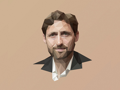 Phil Klay author colors lopoly lowpoly lowpoly portrait magazine