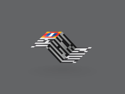 São Paulo Logo 8bit bandeira flag fold folded logo pixel redesign sp state são paulo