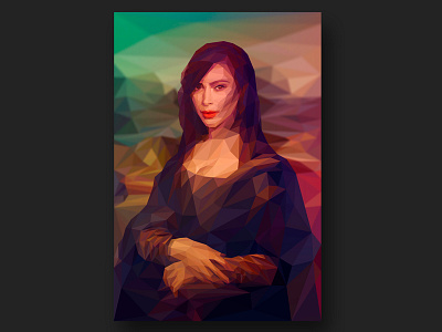 La Gioconda / Kim Kardashian davinci kardashian kim la gioconda lowpoly mona lisa painting portrait renaissance