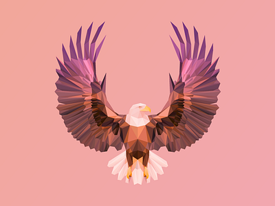 Eagle eagle geometry lopoly lowpoly wings