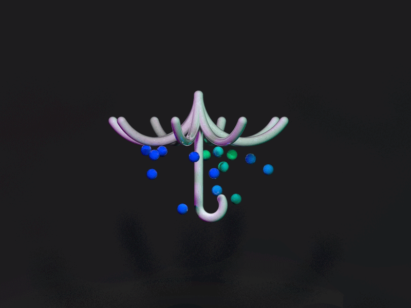 Umbrella //01 animation cinema4d logo rain umbrella