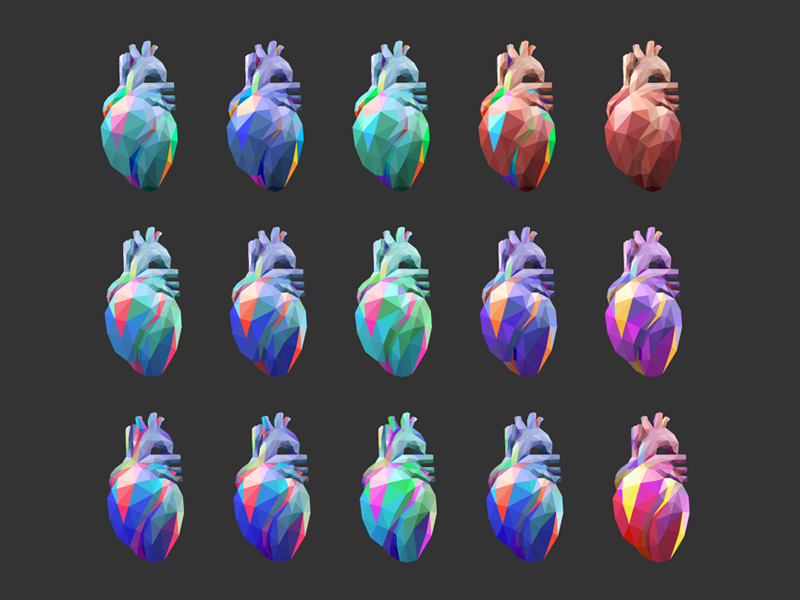 Heart coloring by Breno Bitencourt on Dribbble