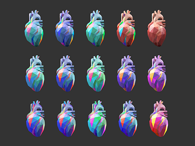 Heart coloring cold colors color heart human body rainbow