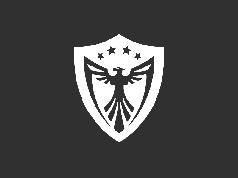 Phoenix shield logo bird eagle fenix military phoenix shield stars