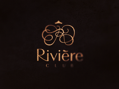 Rivière Club Logo bauru bitencourt blasion breno breno bitencourt chiq club crowd curly fashion featured gold identity logo logodesign logodesigner logotype maison real riviere style thread