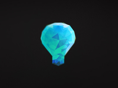 Prismatic Ideas Logo balloon blue development facet ideas lightbulb logo mark poligon poly prism prismatic web design