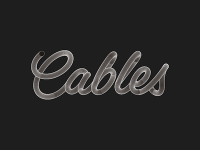 Cables 2 blend cable cables experiment illustrator lettering spring type type design typo typography