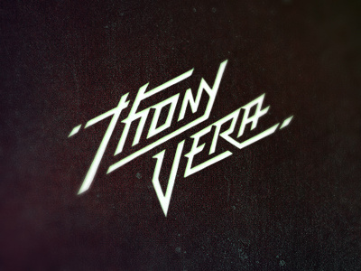 Thony Vera Logo thony vera dj producer music electro house techno ibiza spain triangles type typography logo design