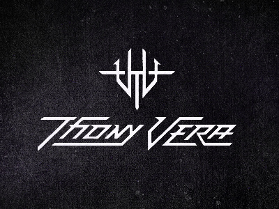 Thony Vera Logo design dj electro house ibiza logo music producer spain techno thony triangles type typography vera