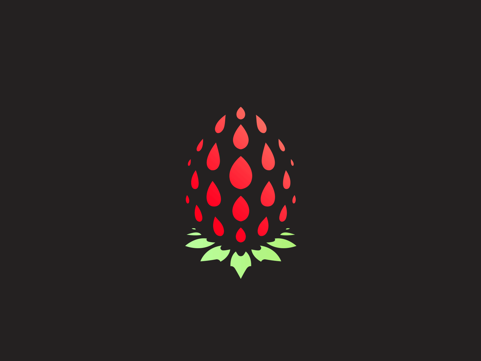 Fireberry berry bonpit fire firepit flame fruit fruity healthy leaf logo nature pit strawberry