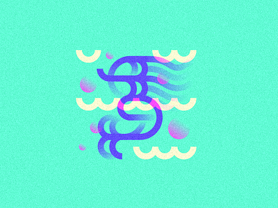 Sereya girl icon illustraton lines mermaid ocean sea water wave woman