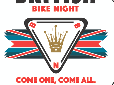 British Bike Night logo flat design illustration illustrator logo triumph motorcycles