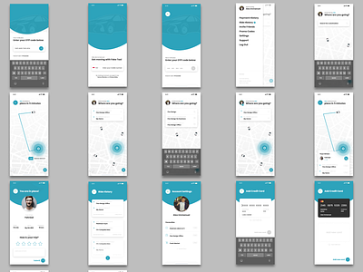 Taxi Online Tracking app ui