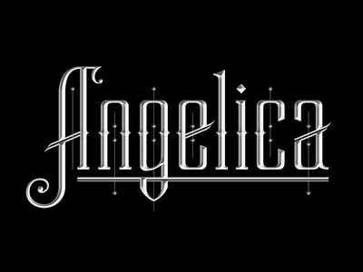 Angelica custom gothic letterforms lettering typography