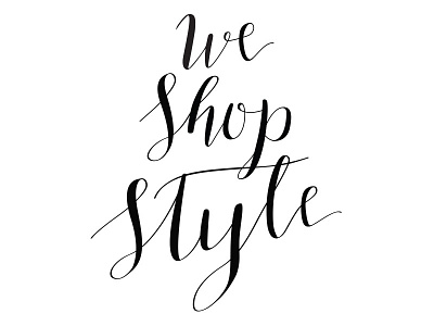 We ShopStyle calligraphy fashion lettering