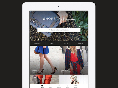 ShopStyle iPad app app fashion homepage ios ipad shopping