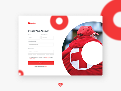 Helping Sign Up brand identity branding colors design identity logo sign up ui ux vector website