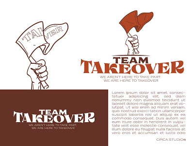 Team Takeover brand identity branding elegant handlettering illustration lettering logo logo design logotype vector