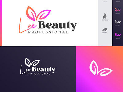 Lee Beauty Logo beauty logo brand identity branding design icon illustration logo logo design logo modern logotype typography