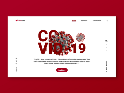 Viruspedia - The Coronavirus coronavirus landing page landing page design ui design uiux website website design