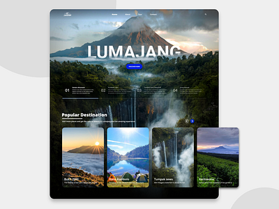 Explore Lumajang design landing page landing page design travel travel website ui uiux website website concept website design