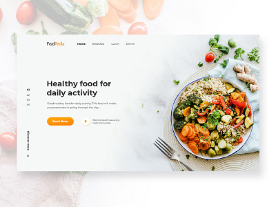 FoodPedia food food website healthy lifestyle healthyfood landing page landing page design photoshop uidesign uiux webdesign website