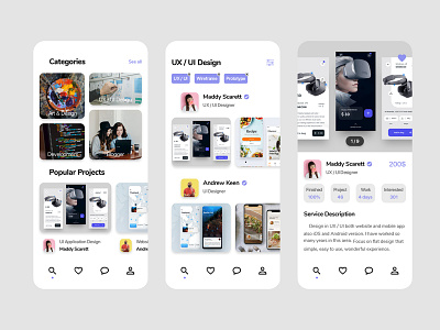 Freelance mobile app app design mobile design mobile ui prototypes ui ux