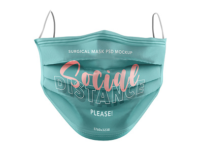 Free Surgeon Mask PSD Mockup