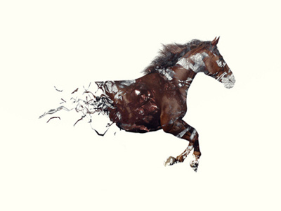 Unravel art digital horse illustration