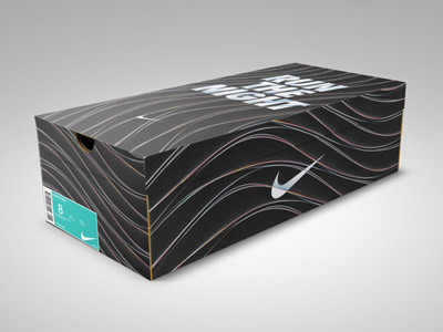 Run The Night concept art design nike packaging shoebox