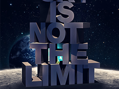 The sky is not the limit design space type typography