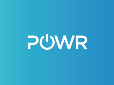 Powr branding electronics identity logo power