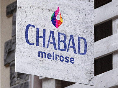 Chabad on Melrose branding chabad design icon identity jewish logo los angeles melrose type typography