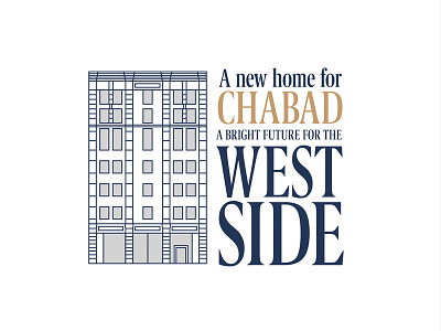 Chabad West Side branding building campaign chabad design graphic identity jewish lettering logo new york nyc