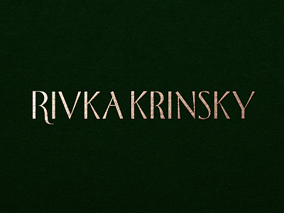 Rivka Krinsky Identity art branding design graphic identity lettering logo los angeles luxury