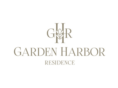 Garden Harbor Residence branding design elegant fashion high end identity logo luxury retail typography