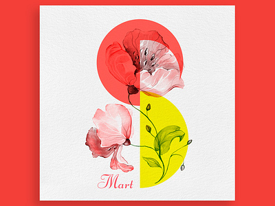 Card card card design flower march 8 red spring