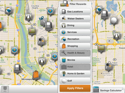 Filter custom filter icon illustration ipad map rewards