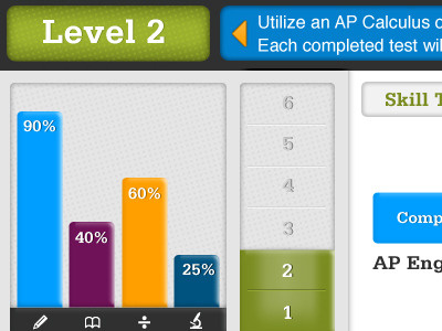 Game Concept Screen bar graph education game ipad