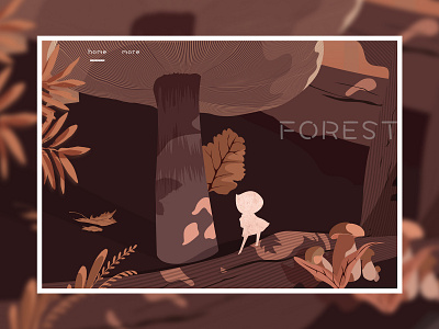Forest design illustration ui