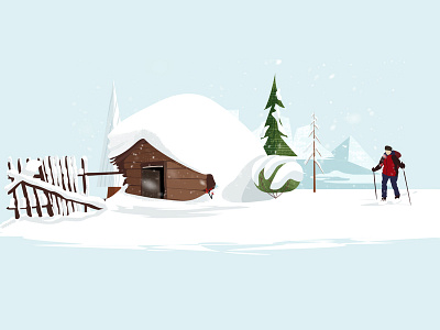Winter design illustration ui