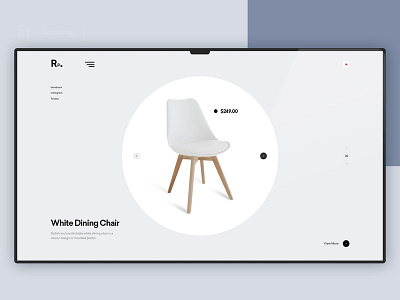 Chair UI UX clean website graphic design minimal ui ux design web deisgn