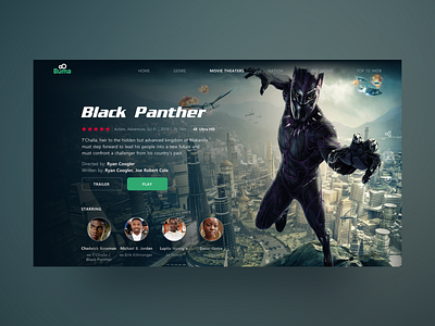 Black Panther - Movie Website UI