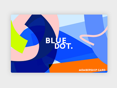 Bluedot Membership Card branding color design vector