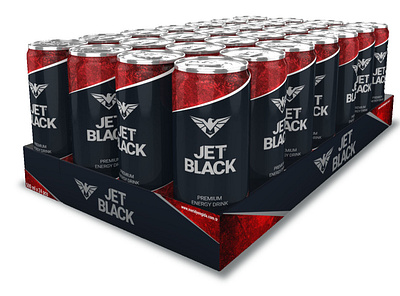 JET BLACK ENERGY DRINK energy drink packaging design