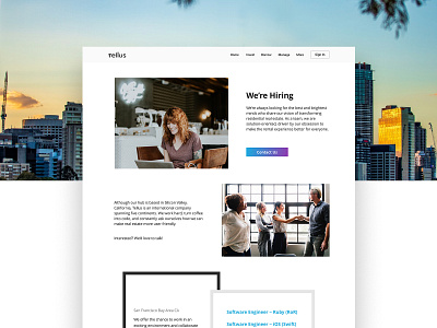 Careers Page about us app branding careers careers page minimal realestate typography ui ux web website