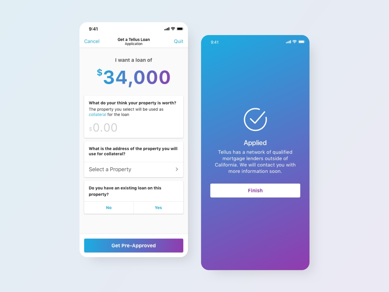 Loan Pre-Approval by Helen Hou for Tellus on Dribbble