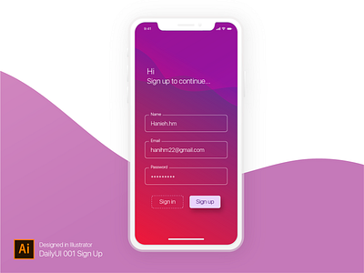 Dailyui 001 Sign Up