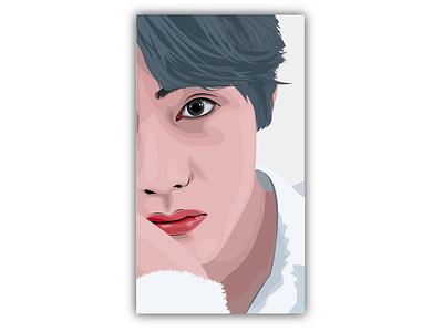 Taehyung art artist artwork bts bts v design face face design face illustration illustration illustrator singer vector