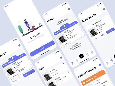 Free Dogs ID app app ui apple design id card ios ios app pet pet store pets pets id store ui ui design uidesign ux design web design